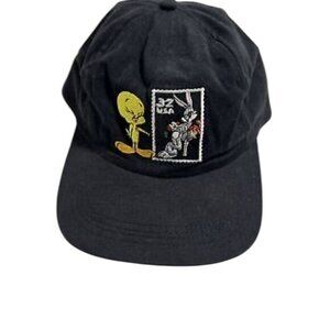 NEW Vintage 1997 Bugs Bunny & Tweedy kids cap Looney Tunes adjustable hat